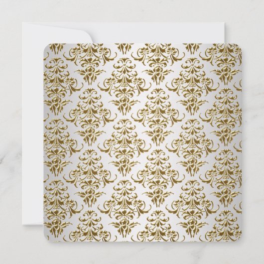 Invitation Croix blanche et dorée (Dos)