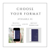 Invitation Croix Bleue de la Marine moderne Première communio