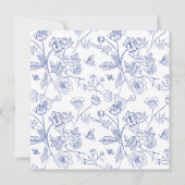 Invitation Croix Bleue et Blanche Baptême Saint papillons flo (Dos)