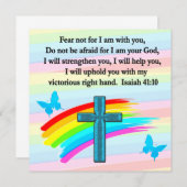 INVITATION CROIX BLEUE ET ISAIAH BOUTTERFLY 41:10 (Devant / Derrière)