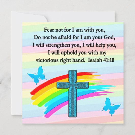 INVITATION CROIX BLEUE ET ISAIAH BOUTTERFLY 41:10 (Devant)