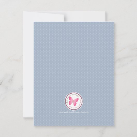 Invitation Croix Bleue Pastel Communion (Dos)