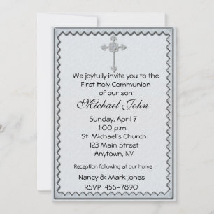Invitation Croix bleue religieuse