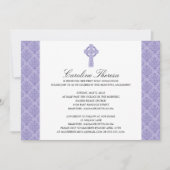 Invitation Croix celtique Damask Première communion (Devant)