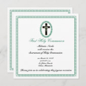 Invitation Croix chrétienne (Devant / Derrière)