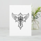 Invitation Croix chrétienne (Debout devant)