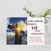 Invitation Croix chrétienne au service du lever du soleil de (Debout devant)