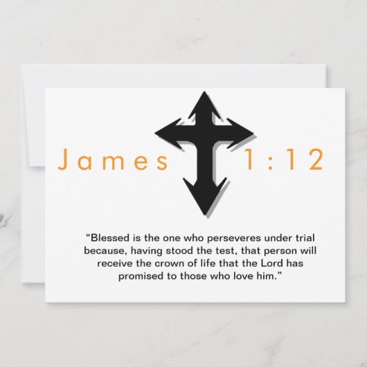 Invitation Croix-chrétienne Bousepée noire (Devant)