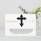 Invitation Croix-chrétienne Bousepée noire (Debout devant)