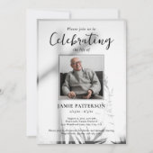 Invitation Croix chrétienne Célébration de la vie Photo Funér (Devant)