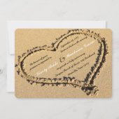 Invitation Croix chrétienne de Beach Sand (Devant)