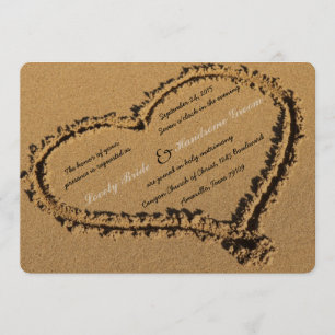 Invitation Croix chrétienne de Beach Sand