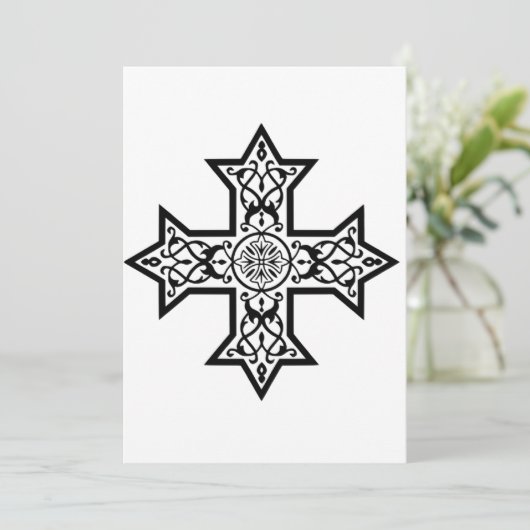 Invitation Croix copte (Debout devant)