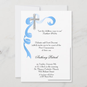 Invitation Croix d'argent du ruban bleu