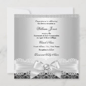 Invitation Croix de Bijoux en argent Garçon première communio (Dos)