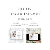 Invitation Croix de couronne florale Photo Girl First Communi