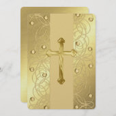 Invitation Croix de la première communion (Devant / Derrière)