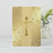 Invitation Croix de la première communion (Debout devant)