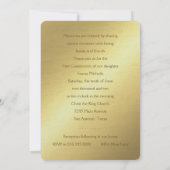 Invitation Croix de la première communion (Dos)