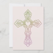 Invitation Croix de la première communion (Devant)