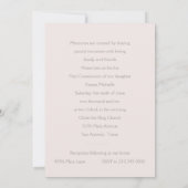 Invitation Croix de la première communion (Dos)