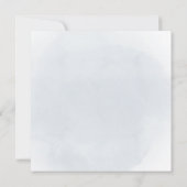 Invitation Croix de l'aquarelle bleue du baptême (Dos)