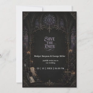 Invitation Croix de l'église cathédrale gothique médiévale Ma