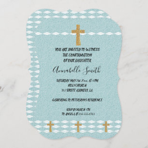 Invitation Croix de lumière CONFIRMATION DE Jésus-Christ