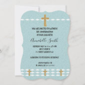 Invitation Croix de lumière Jésus Christ CONFIRMATION (Devant)