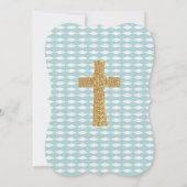 Invitation Croix de lumière Jésus Christ mariage (Dos)