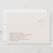 Invitation Croix de monogramme calligraphié pour mariage chré (Devant)