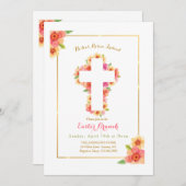 Invitation Croix de Pâques (Devant / Derrière)