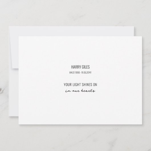 Invitation Croix de verdure - Avis de décès et funérailles (Dos)