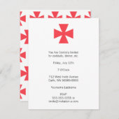 Invitation Croix des francs-maçons suédoises (Devant / Derrière)