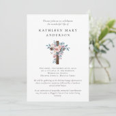 Invitation Croix d'Eucalyptus Célébration des funérailles de  (Debout devant)