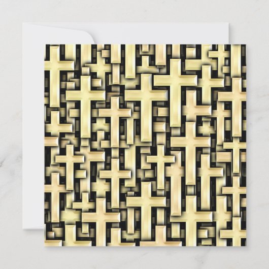 Invitation Croix d'or (Dos)