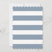 Invitation Croix d'or bleu Dusty Stars Baptême rayé (Dos)