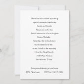 Invitation Croix d'or de la première communion (Devant)