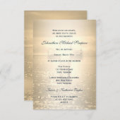 Invitation Croix d'or du Baptême (Devant / Derrière)