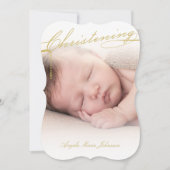 Invitation Croix d'or du Christ par écrit Photo religieuse (Devant)