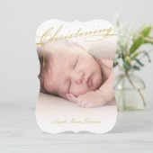 Invitation Croix d'or du Christ par écrit Photo religieuse (Debout devant)