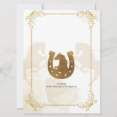 Invitation Croix d'or mexicaine espagnole Baptême & Anniversa (Dos)