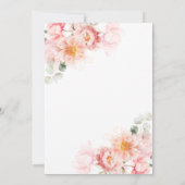 Invitation croix d'or rose floral (Dos)