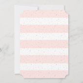 Invitation Croix d'or rose moderne Stars Girl Baptism (Dos)