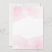 Invitation Croix d'or rose rousse fille Christening Baptême (Dos)