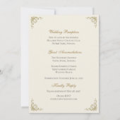 Invitation Croix dorée de Marie Monogramme Mariage Nuptial (Dos)