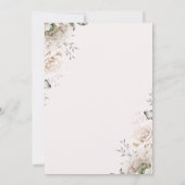 Invitation Croix dorée Roses Blush Baptême (Dos)