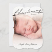 Invitation Croix du Christ Scripté Noir Photo Religieux (Devant)