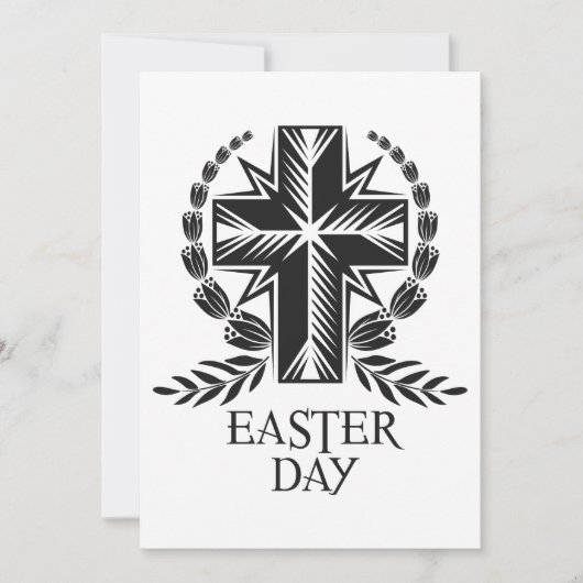 Invitation Croix du jour de Pâques (Devant)