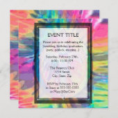 Invitation Croix du Tee Dye avec coeur au centre (Devant / Derrière)